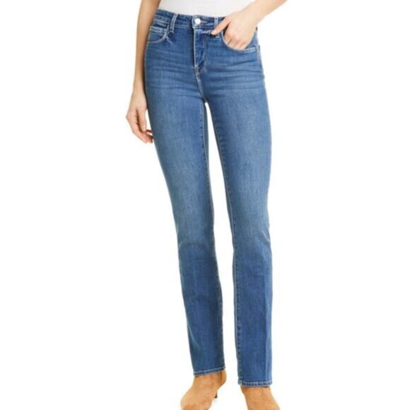 L’AGENCE Oriana High Waist Straight Leg Jeans In Toledo - Picture 7 of 10